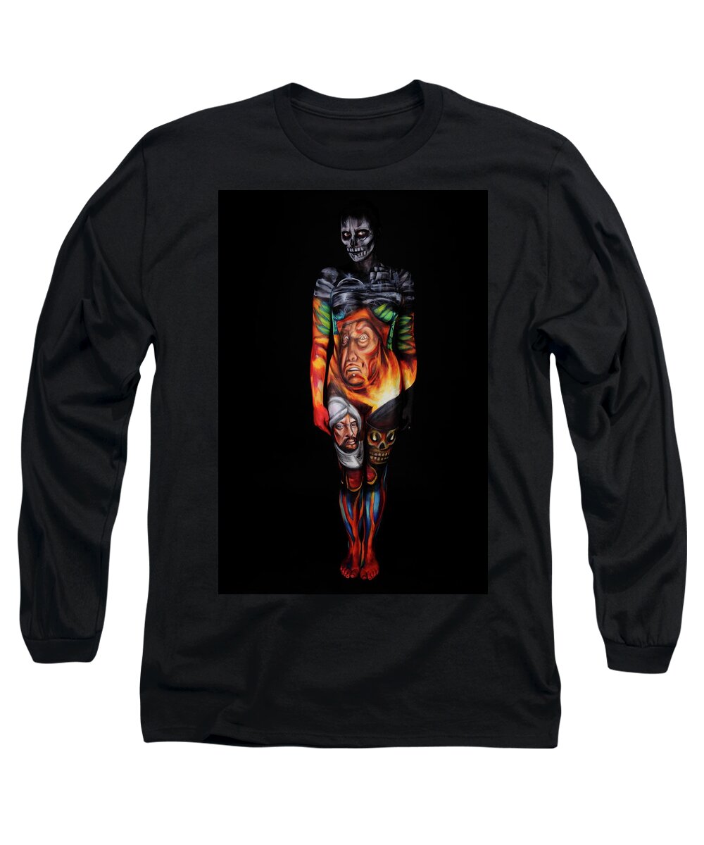 Angela Rene Roberts Long Sleeve T-Shirt featuring the photograph The Fall of Montezuma by The Firmins