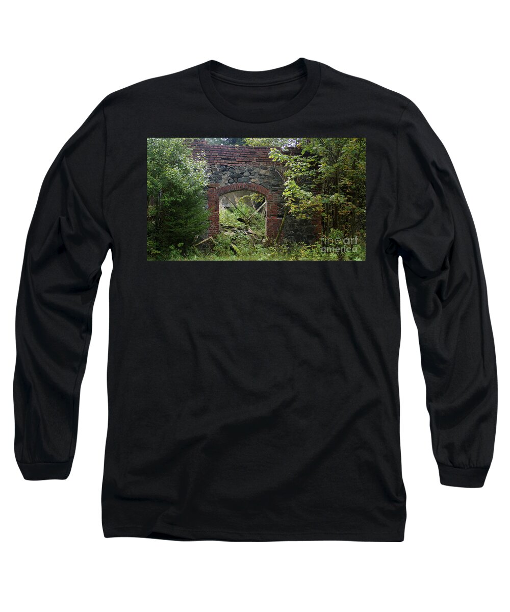 Gate Long Sleeve T-Shirt featuring the photograph The gate into nothingness by Eva-Maria Di Bella