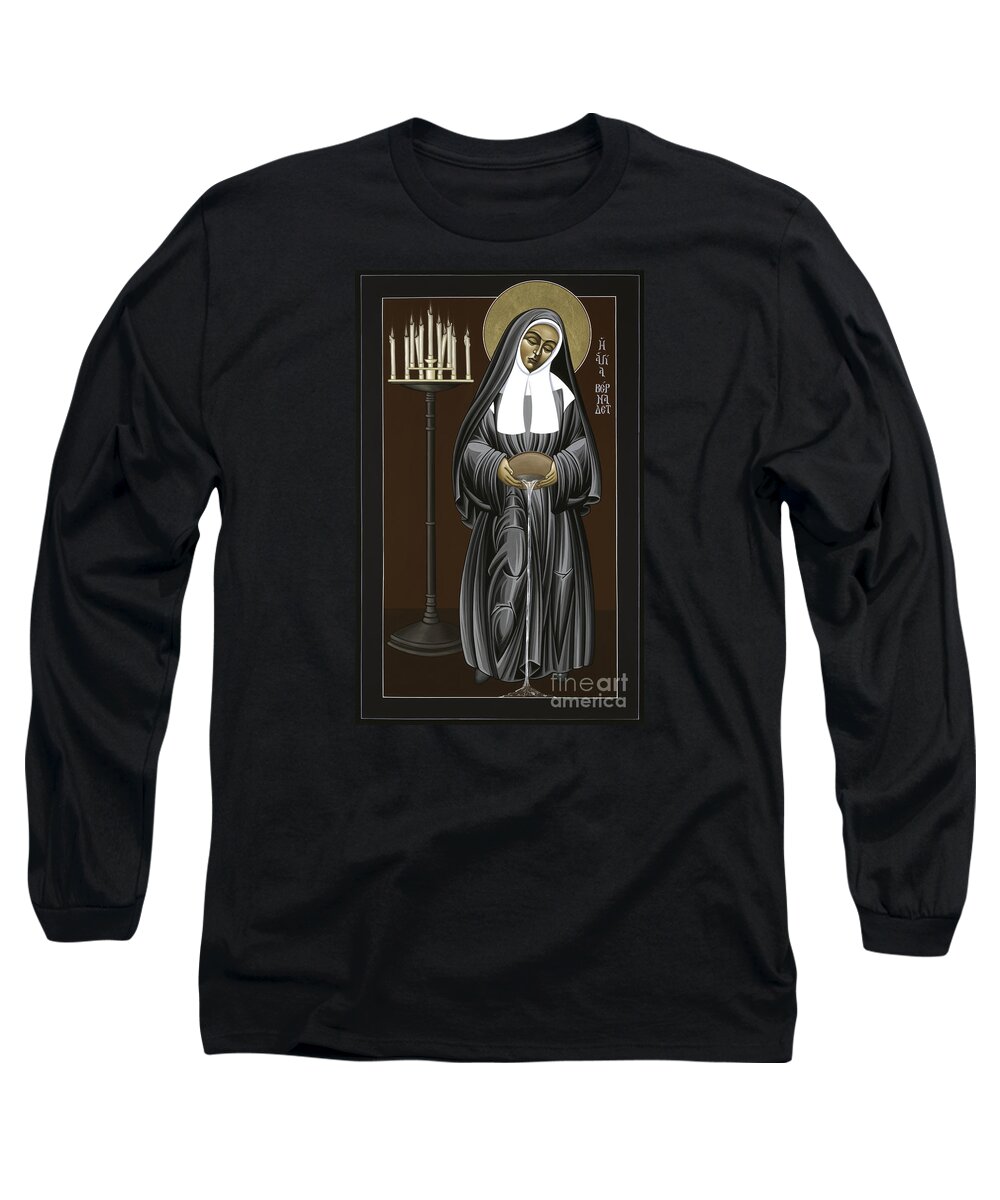 The Kenosis Of St Bernadette Of Lourdes Long Sleeve T-Shirt featuring the painting The Kenosis of St Bernadette of Lourdes 063 by William Hart McNichols