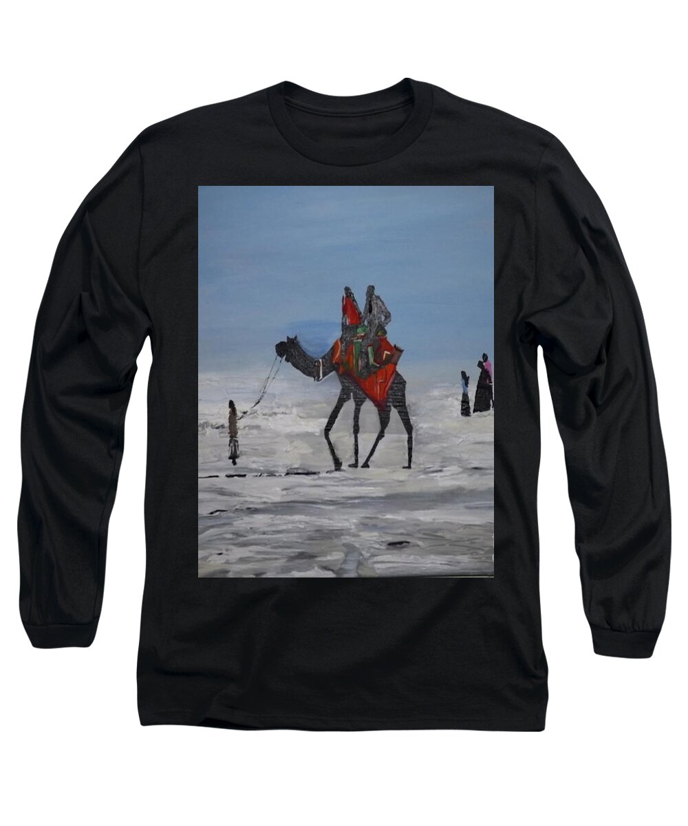 Acrylic Painting Long Sleeve T-Shirt featuring the painting The Odyssey by Denise Morgan