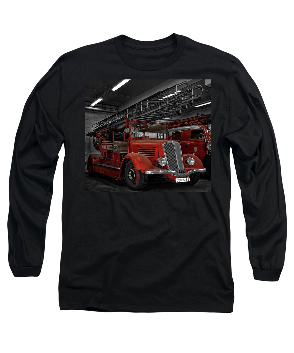 Fire Long Sleeve T-Shirt featuring the photograph The Old Fire Trucks by Joachim G Pinkawa