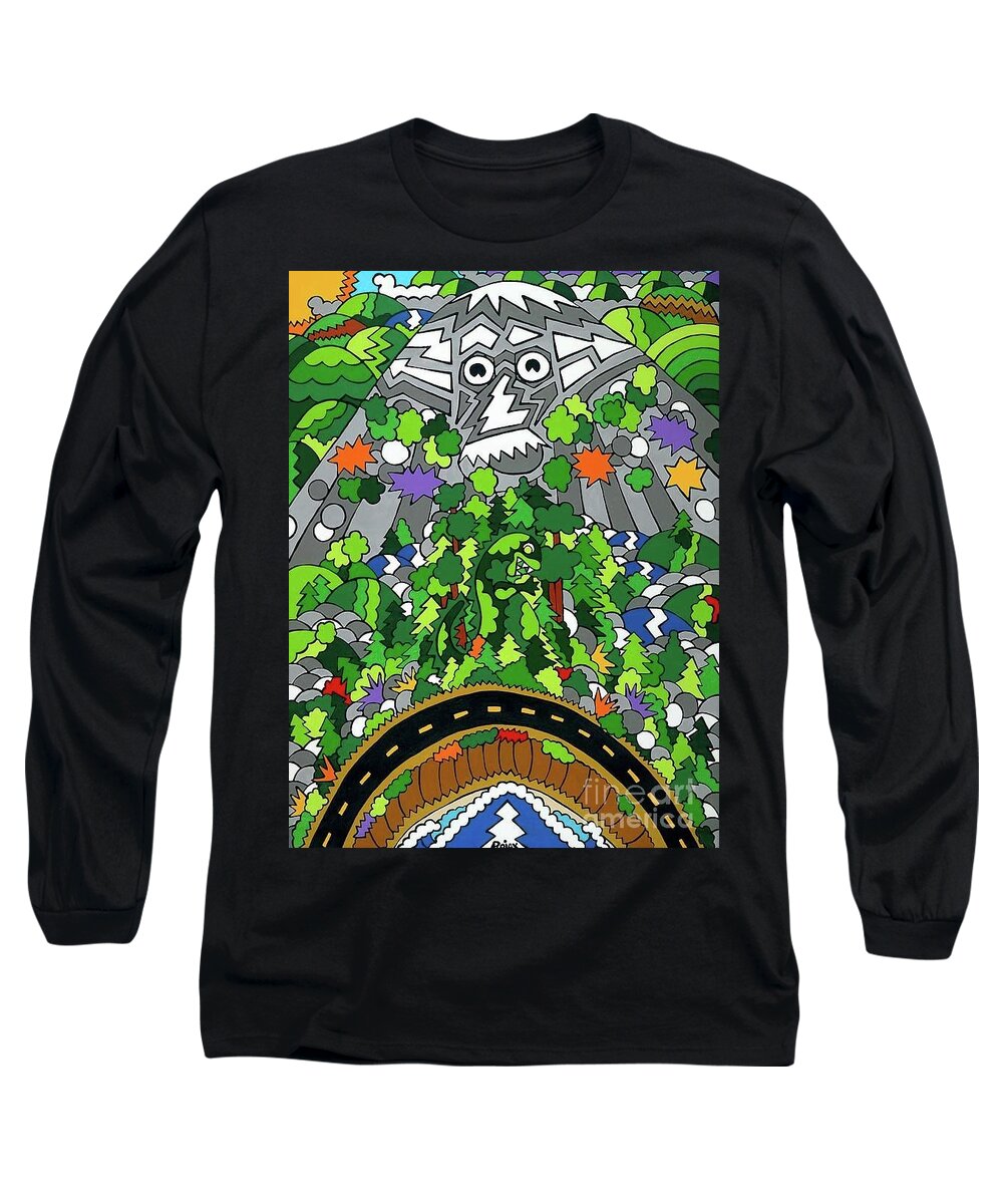 Colorful Long Sleeve T-Shirt featuring the painting The Sentinel by Rojax Art