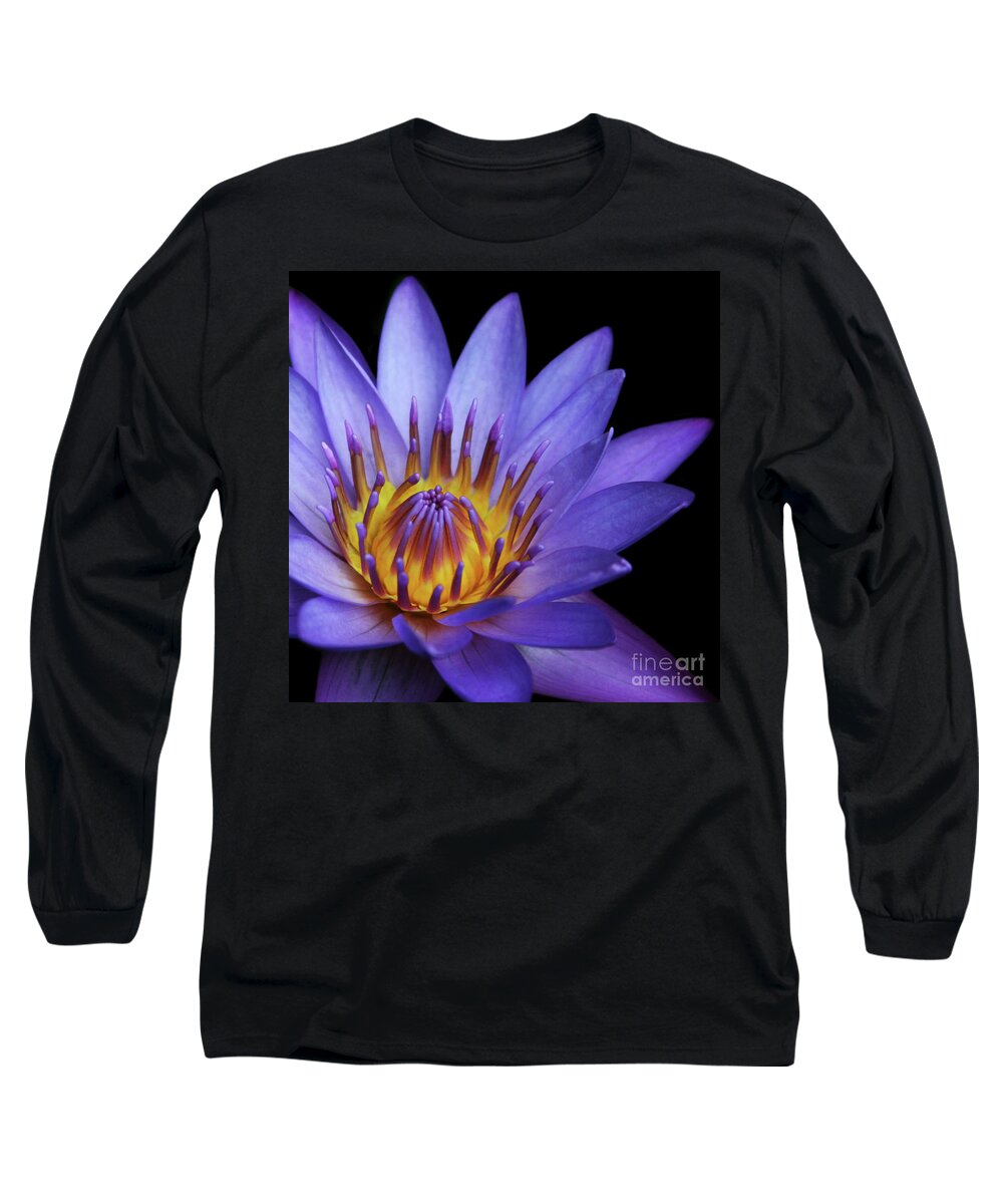 Waterlily Long Sleeve T-Shirt featuring the photograph The Singular Embrace by Sharon Mau