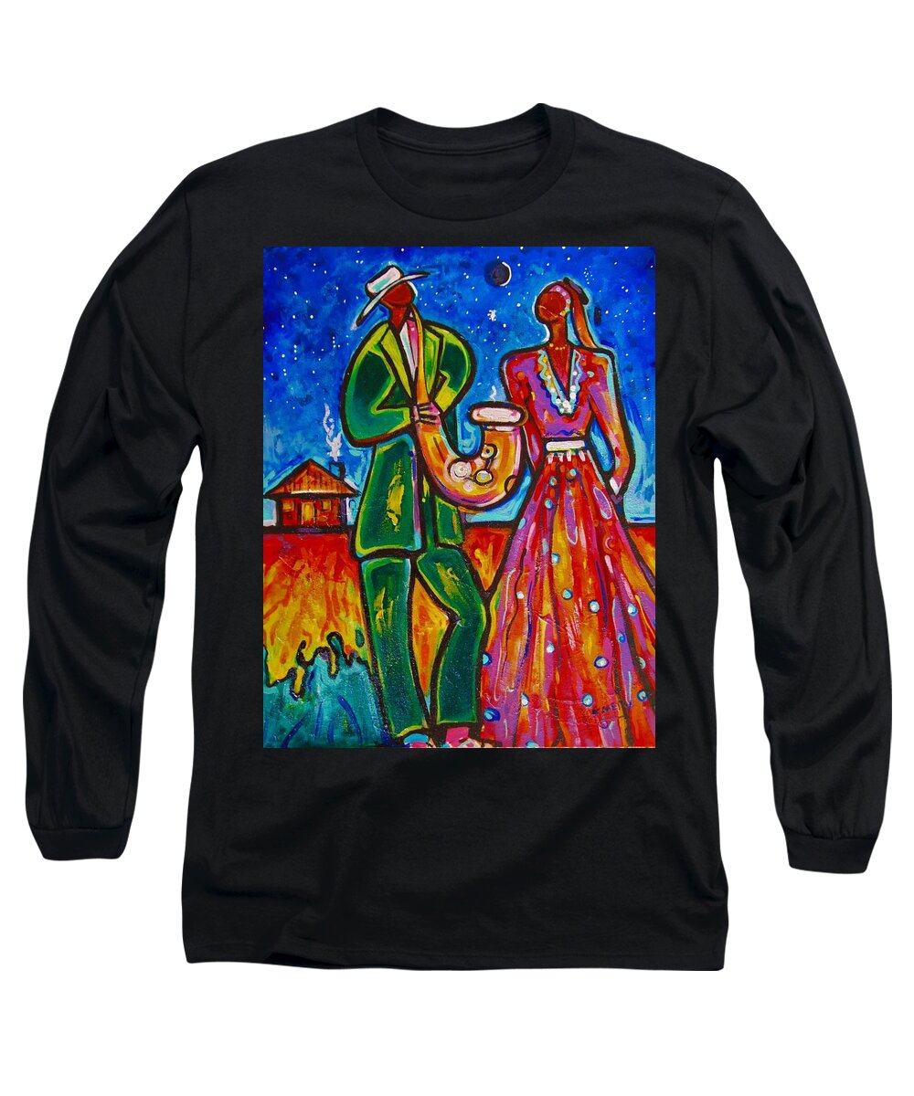 Landscape Long Sleeve T-Shirt featuring the painting The Spirt Of Memphis by Emery Franklin