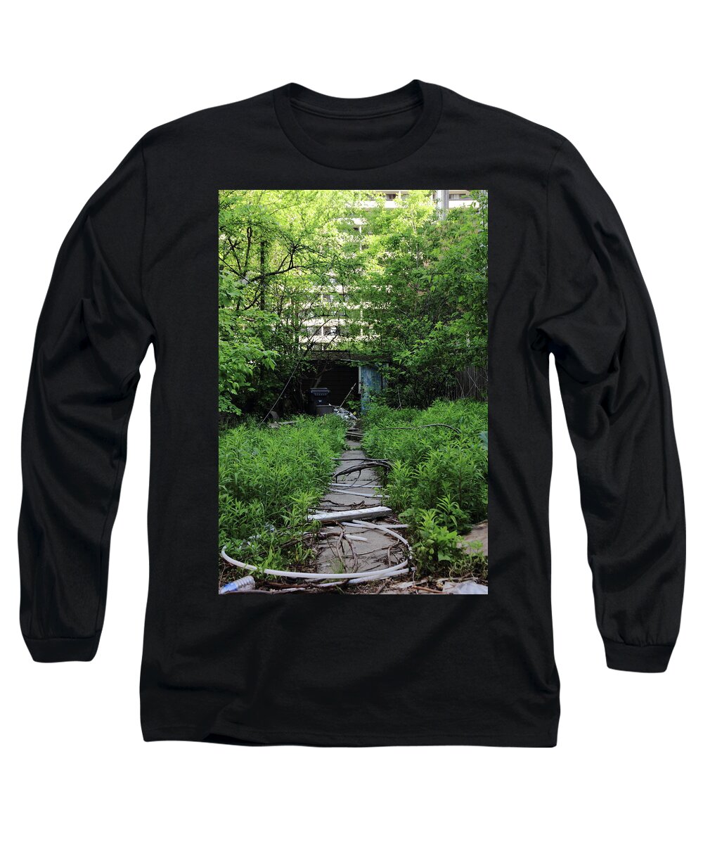 Creepy Long Sleeve T-Shirt featuring the photograph The Tool Shed by Kreddible Trout