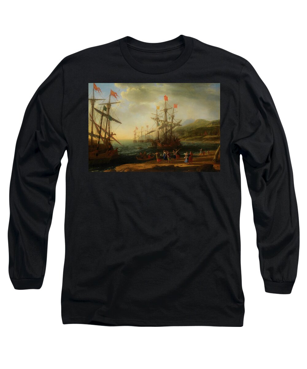 Painting Long Sleeve T-Shirt featuring the painting The Trojan Women Setting Fire To The Fleet by Mountain Dreams