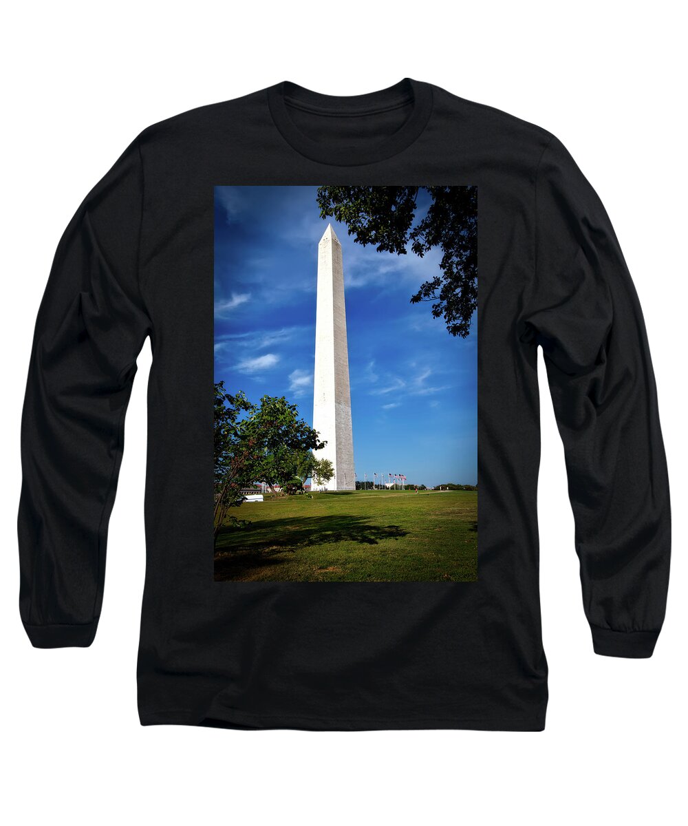 Washington D.c. Long Sleeve T-Shirt featuring the photograph The Washington Monument by Mountain Dreams
