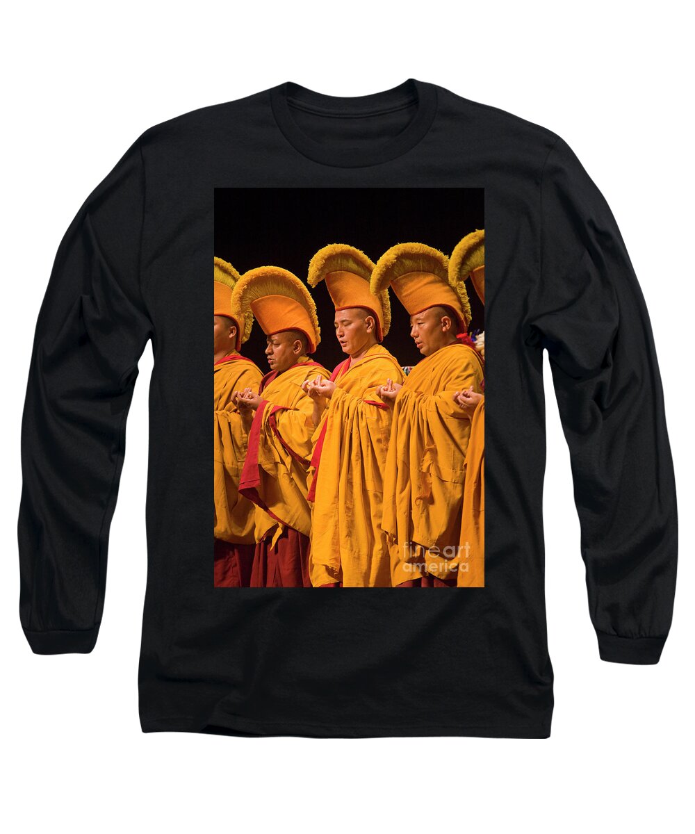 Singing Long Sleeve T-Shirt featuring the photograph Tibetan_d303 by Craig Lovell
