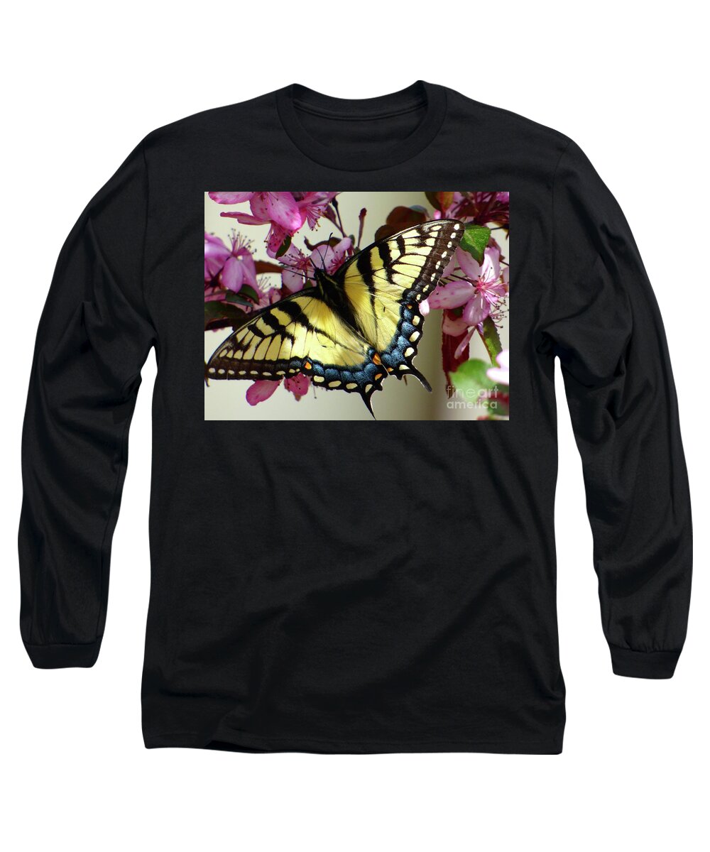 Butterfly Long Sleeve T-Shirt featuring the photograph Tiger Swallowtail Butterfly by Jean Wright