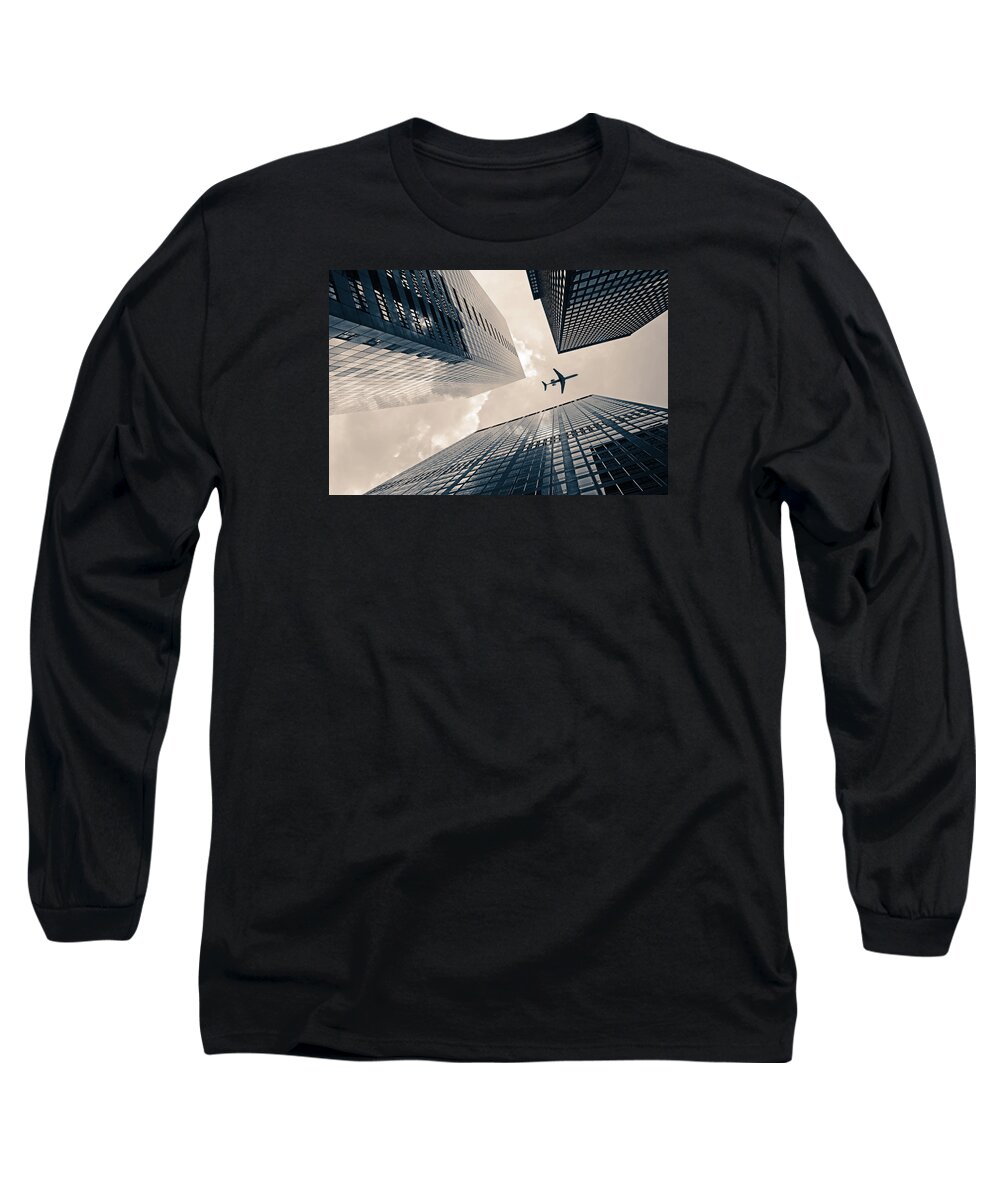 New York Long Sleeve T-Shirt featuring the photograph Time Frame by Iryna Goodall