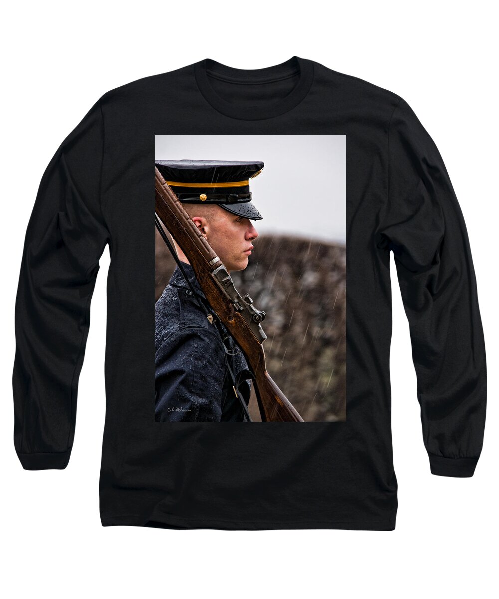 Soldier Long Sleeve T-Shirt featuring the photograph To Guard With Honor by Christopher Holmes