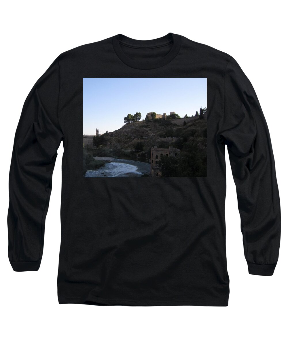 Toledo Long Sleeve T-Shirt featuring the photograph Toledo Castle by John Shiron