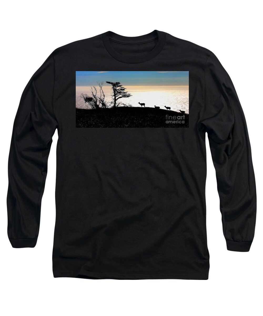 Tule Elk Long Sleeve T-Shirt featuring the photograph Tomales Bay Tule Elks by Wingsdomain Art and Photography