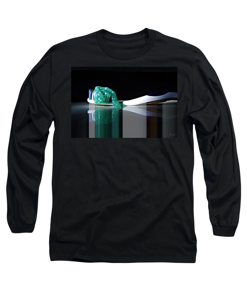 Tooth Long Sleeve T-Shirt featuring the photograph Toothbrush by Farol Tomson