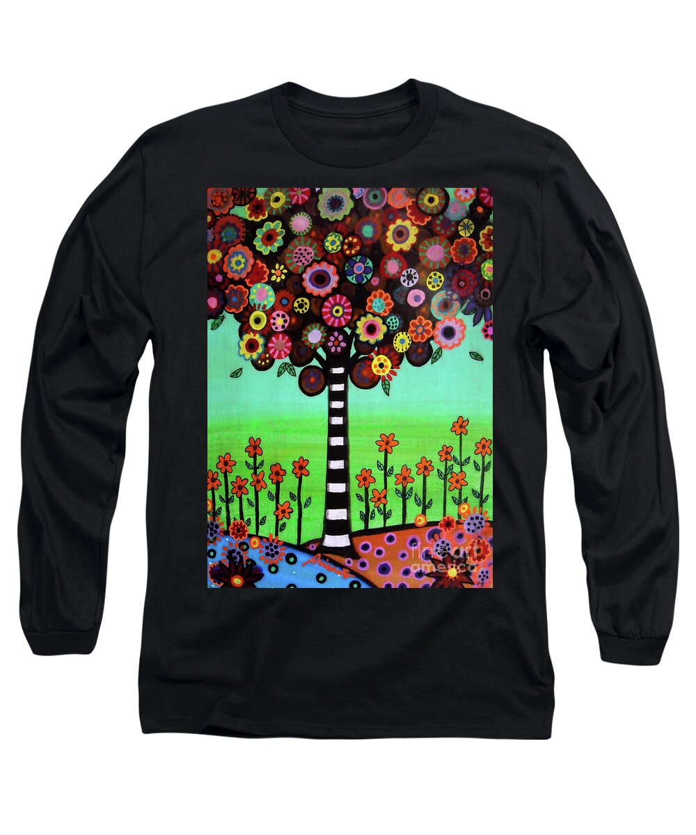 Pristine Long Sleeve T-Shirt featuring the painting Tree Of Life by Pristine Cartera Turkus