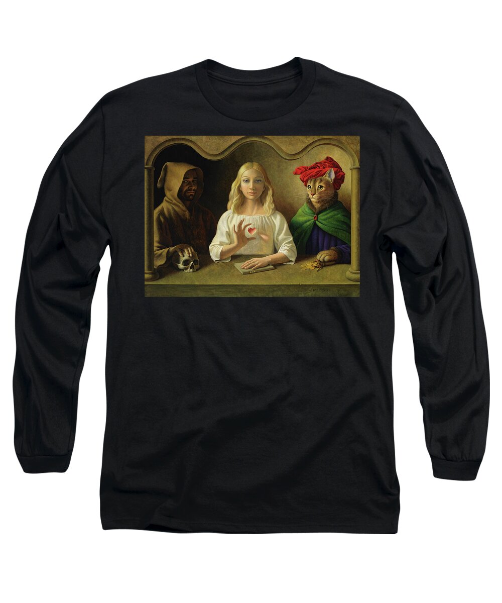 Life Long Sleeve T-Shirt featuring the painting Trinity by Chris Miles