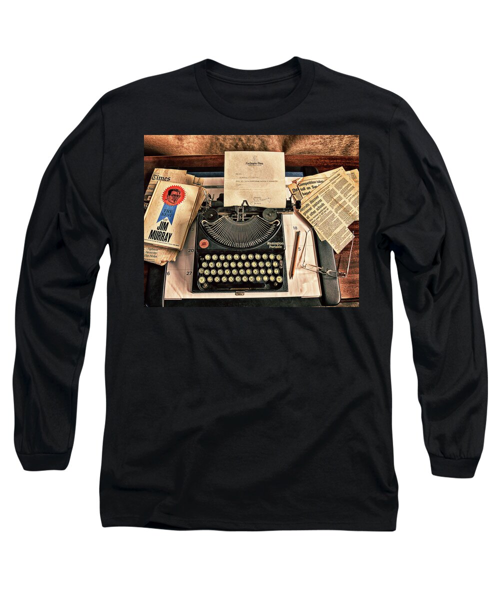Writer Long Sleeve T-Shirt featuring the photograph Typewriter by Don Schimmel