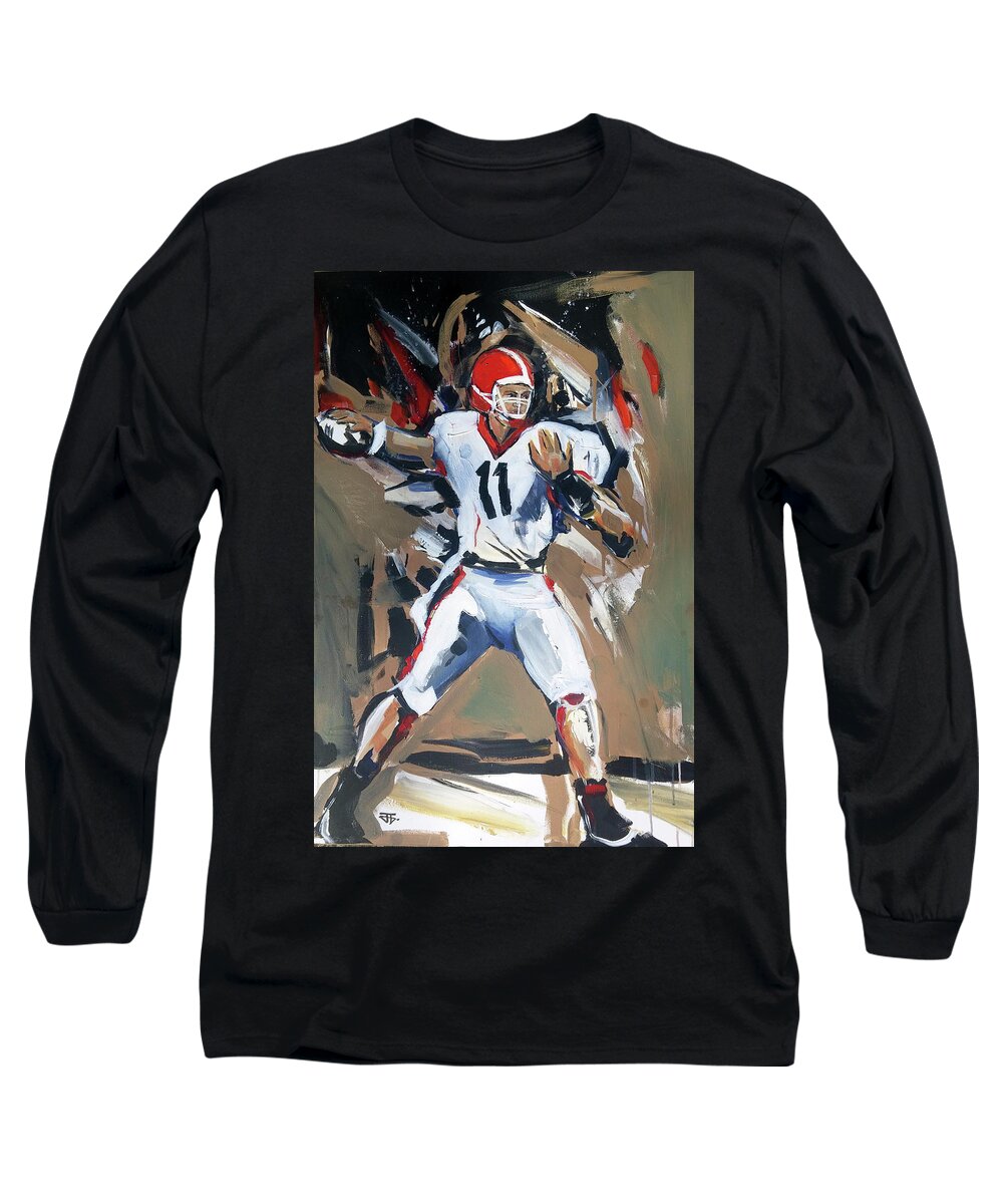 Uga From Long Sleeve T-Shirt featuring the painting Uga From by John Gholson