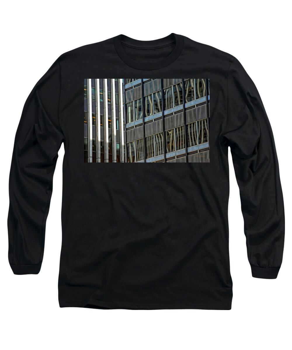 Abstract Long Sleeve T-Shirt featuring the photograph Vertigo by Donna Blackhall