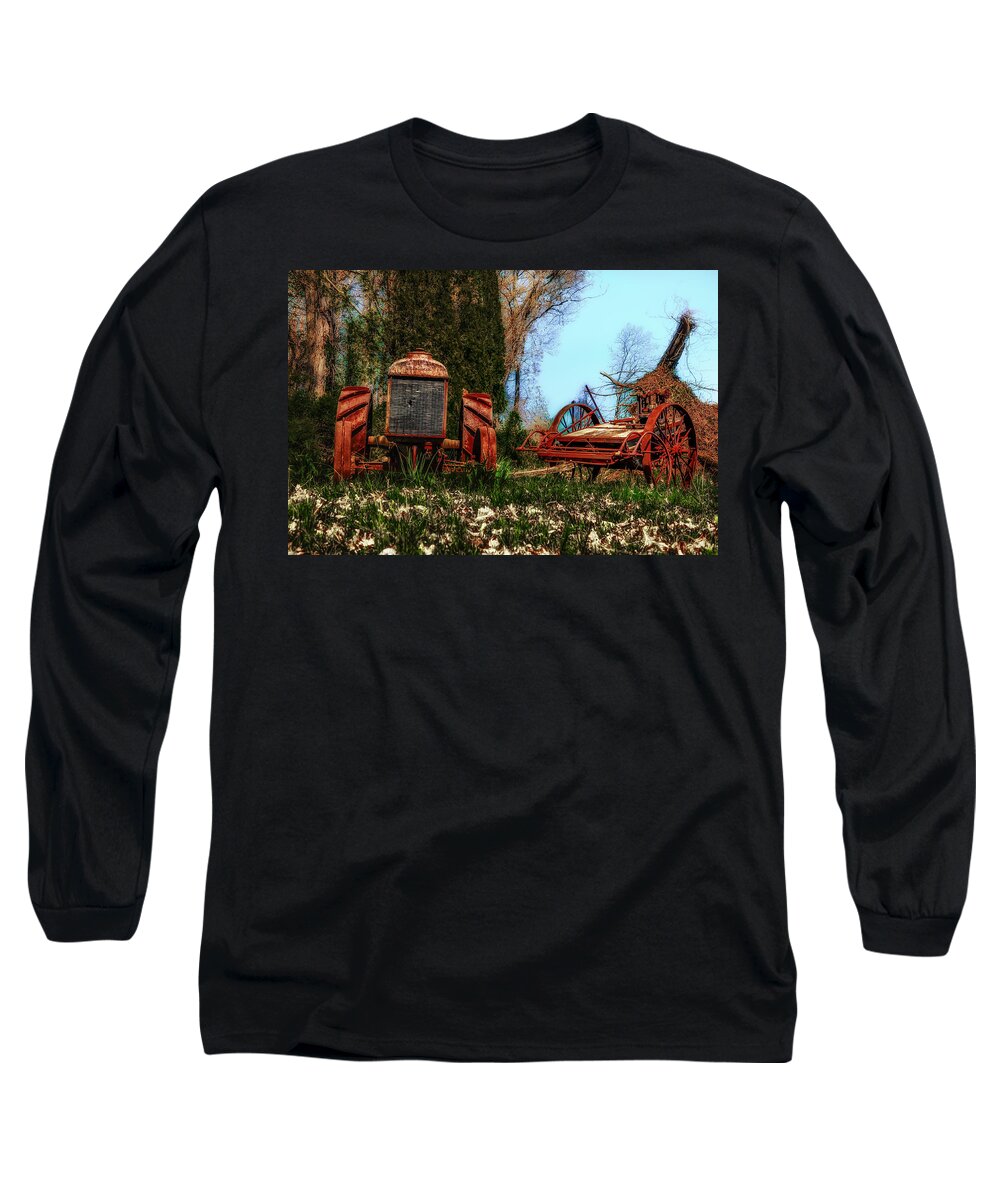 Vintage Long Sleeve T-Shirt featuring the photograph Vintage Farm Equipment by Bill Cannon
