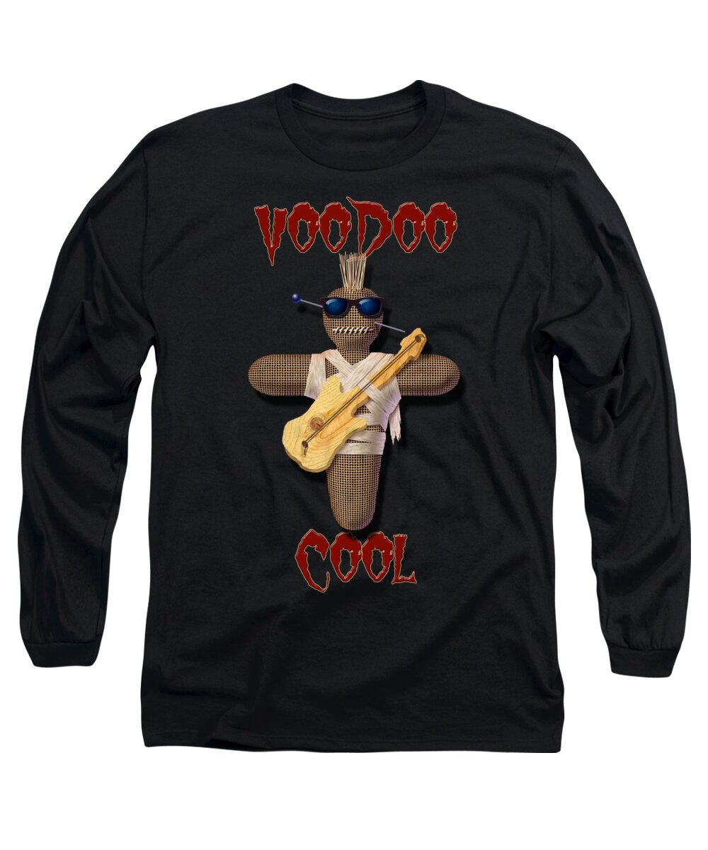 Voodoo Long Sleeve T-Shirt featuring the digital art Voodoo Cool by WB Johnston