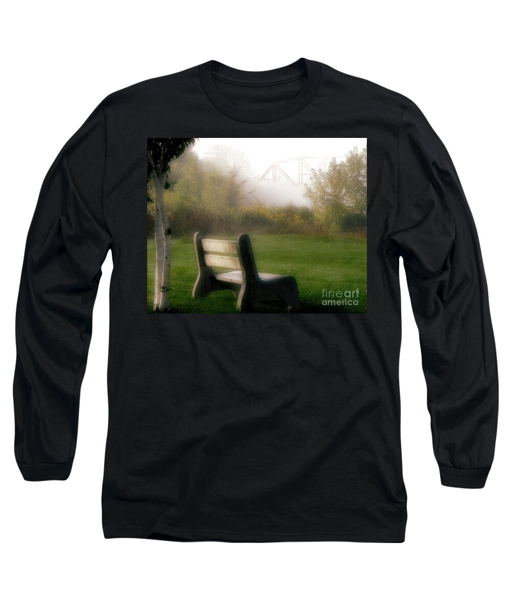 Wooden Long Sleeve T-Shirt featuring the photograph Waiting for Fog to Lift by Carol Randall