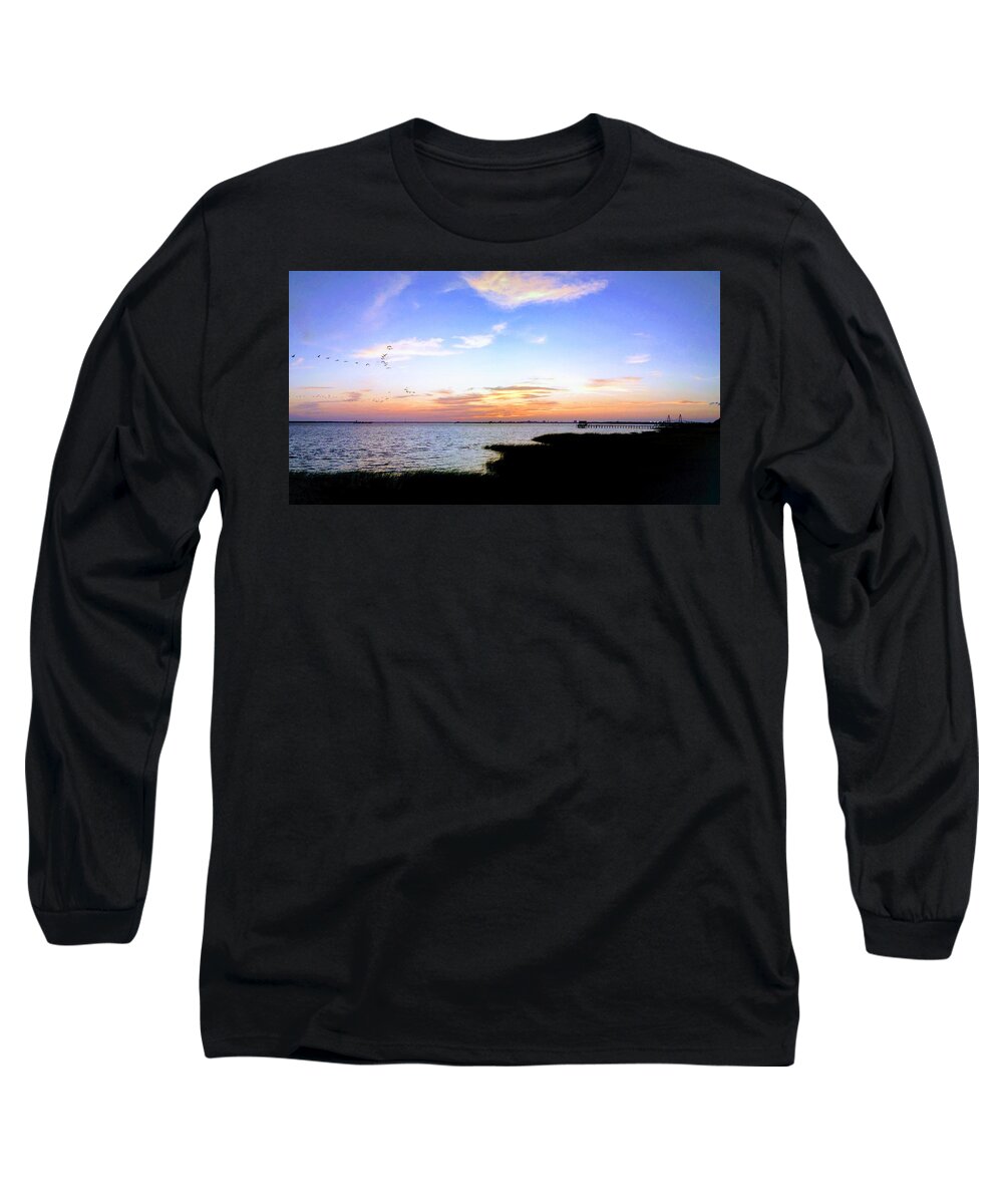 Charleston Long Sleeve T-Shirt featuring the photograph We Have Arrived by Sherry Kuhlkin