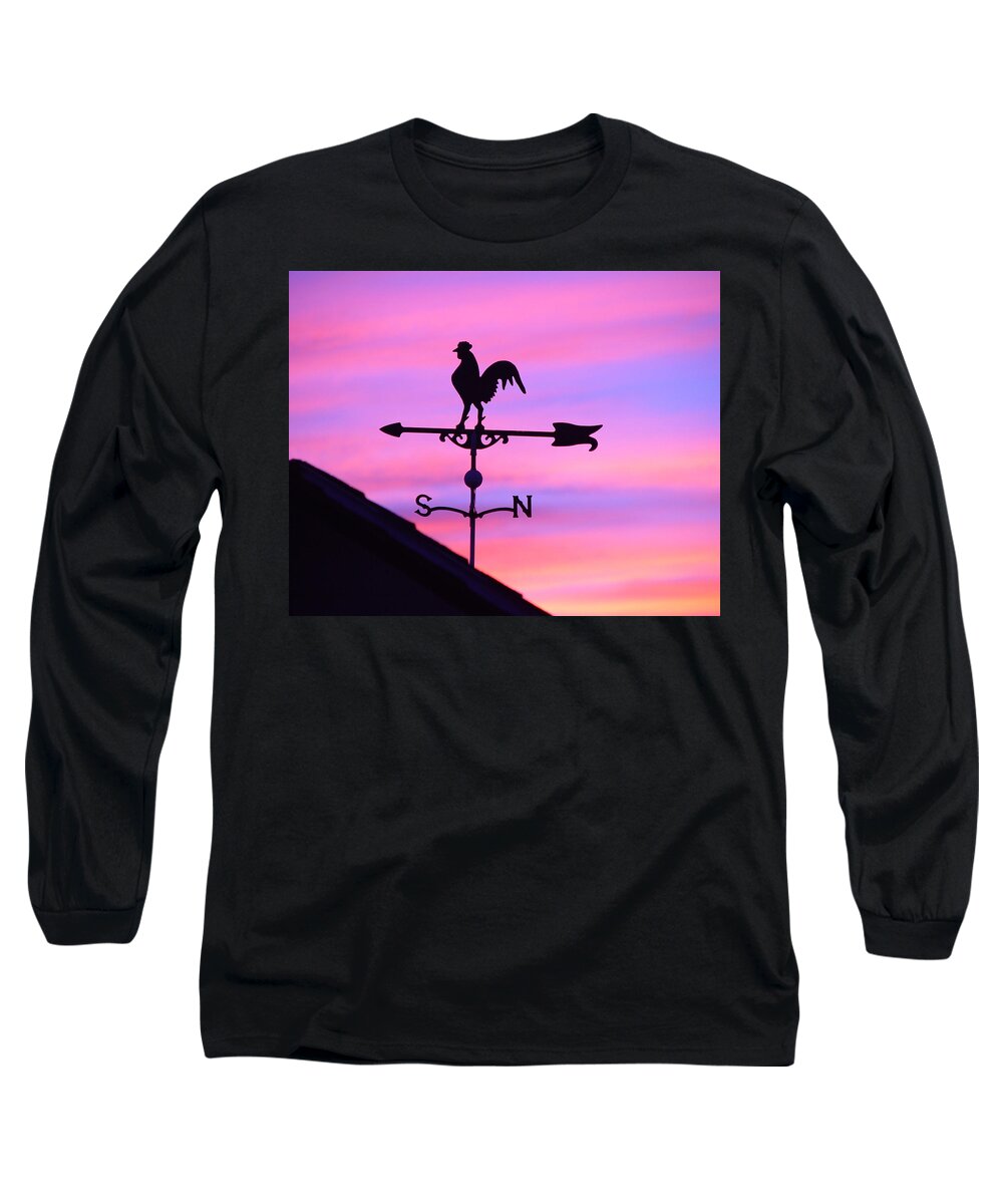 Weather Vane Long Sleeve T-Shirt featuring the digital art Weather Vane, Wendel's Cock by Jana Russon