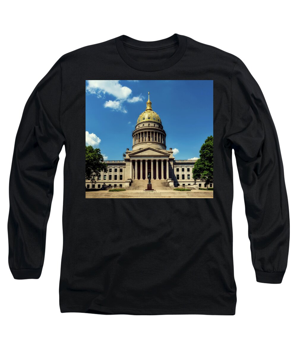 Charleston Long Sleeve T-Shirt featuring the photograph West Virginia Capitol - Charleston by Mountain Dreams