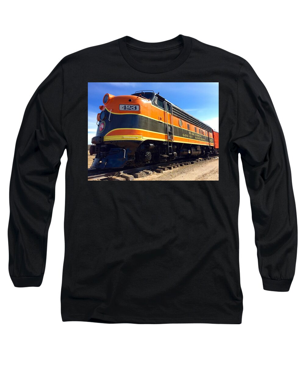 Wisconsin Great Northern Railroad Long Sleeve T-Shirt featuring the photograph Wgn 423 #3 by Cara Frafjord