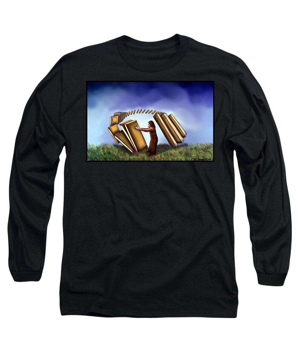 Mystical Long Sleeve T-Shirt featuring the digital art What Goes Around, Comes Around by Carmen Cordova