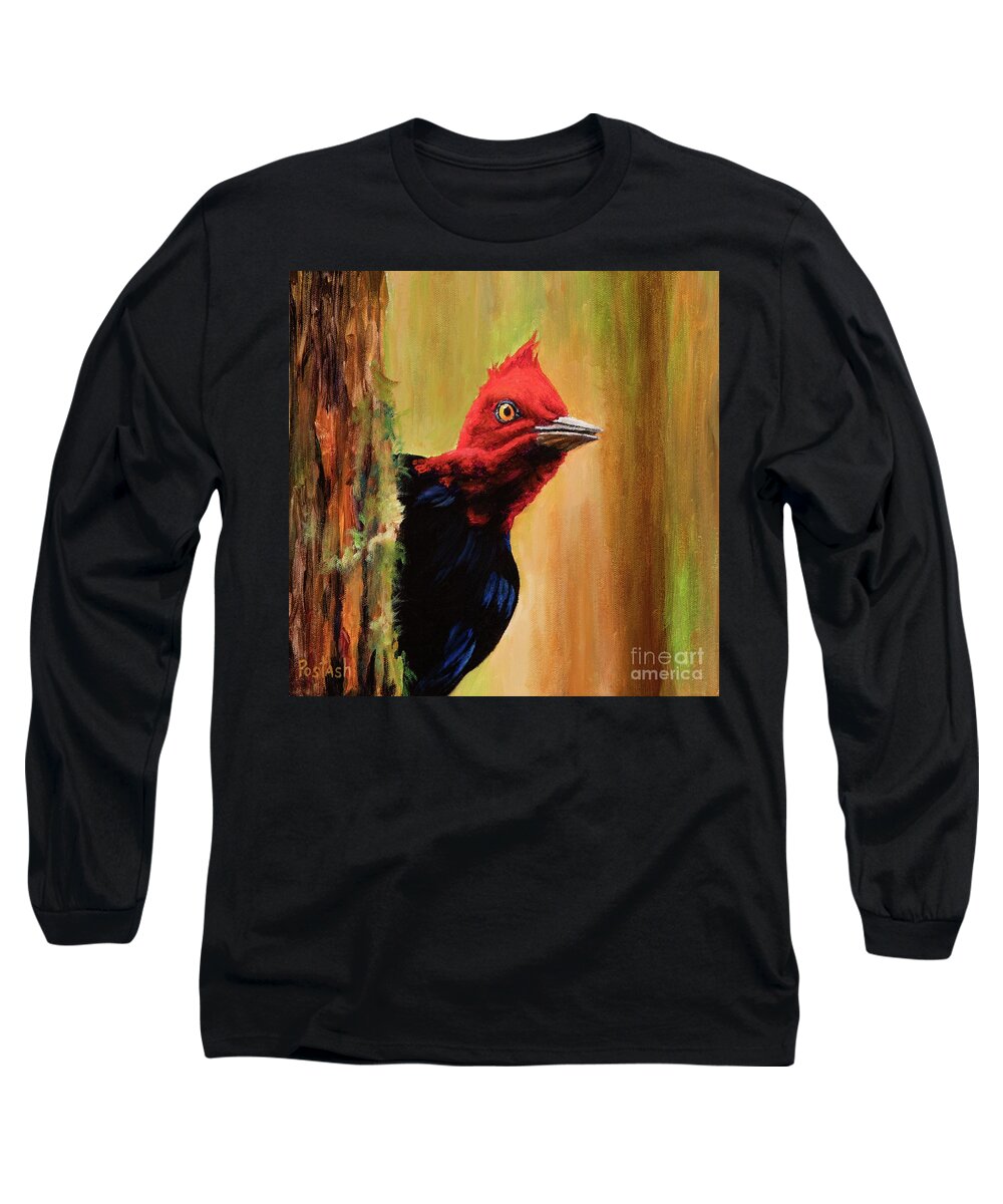 Nature Long Sleeve T-Shirt featuring the painting Whats Up? by Igor Postash