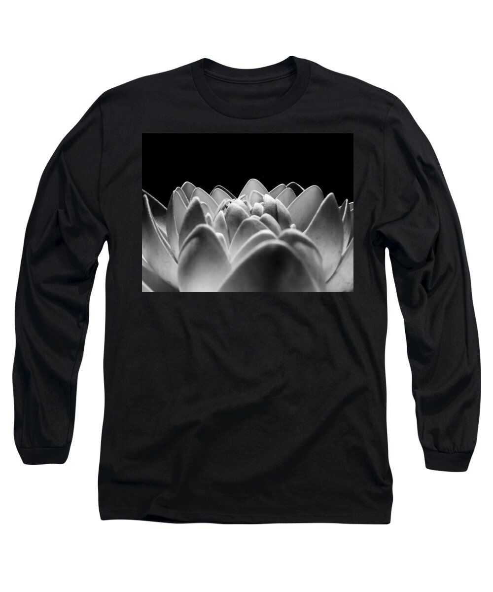 White Lotus Long Sleeve T-Shirt featuring the photograph White lotus in night by Sumit Mehndiratta