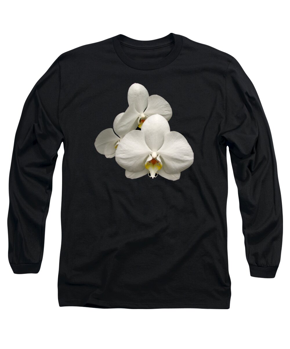 Orchids Long Sleeve T-Shirt featuring the photograph White Orchids by Rose Santuci-Sofranko