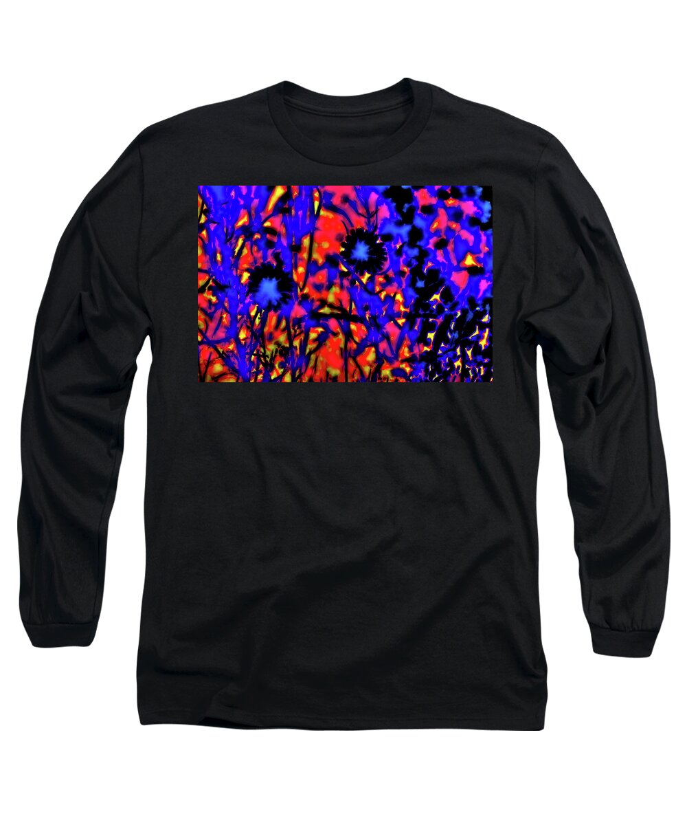 Abstract Long Sleeve T-Shirt featuring the photograph Wildflower Medley by Gina O'Brien