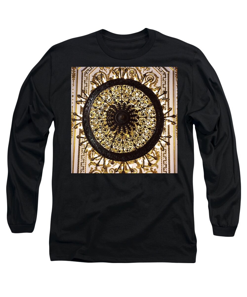 Chandelier Long Sleeve T-Shirt featuring the photograph Winter Palace 1 by Annette Hadley