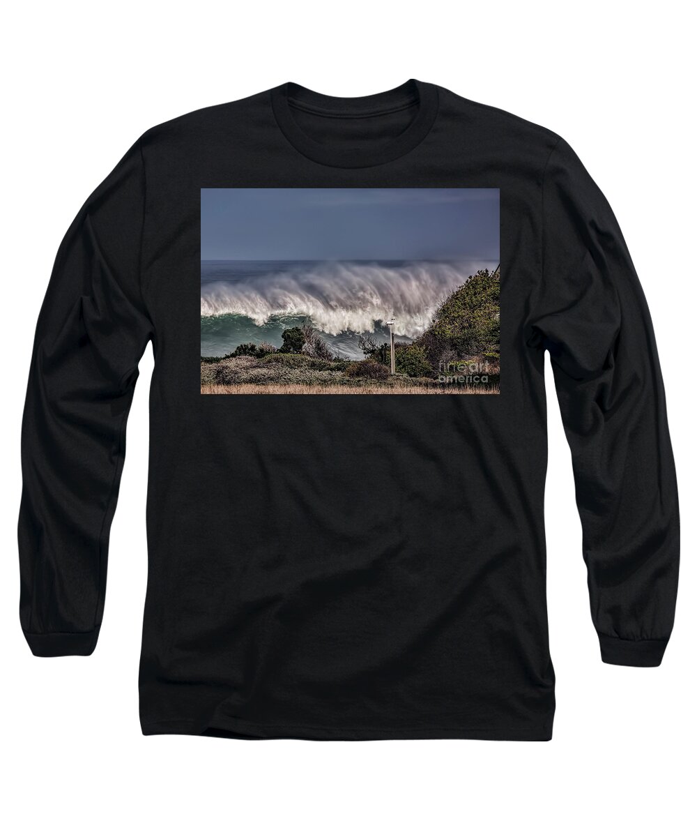 Waves Long Sleeve T-Shirt featuring the photograph Winter Waves by Shirley Mangini
