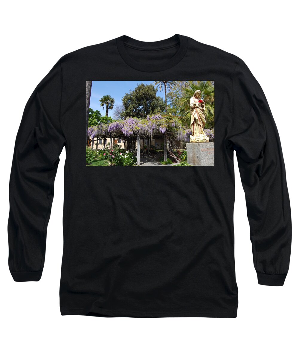 Wisteria Long Sleeve T-Shirt featuring the photograph Wisteria Blessings by Carolyn Donnell