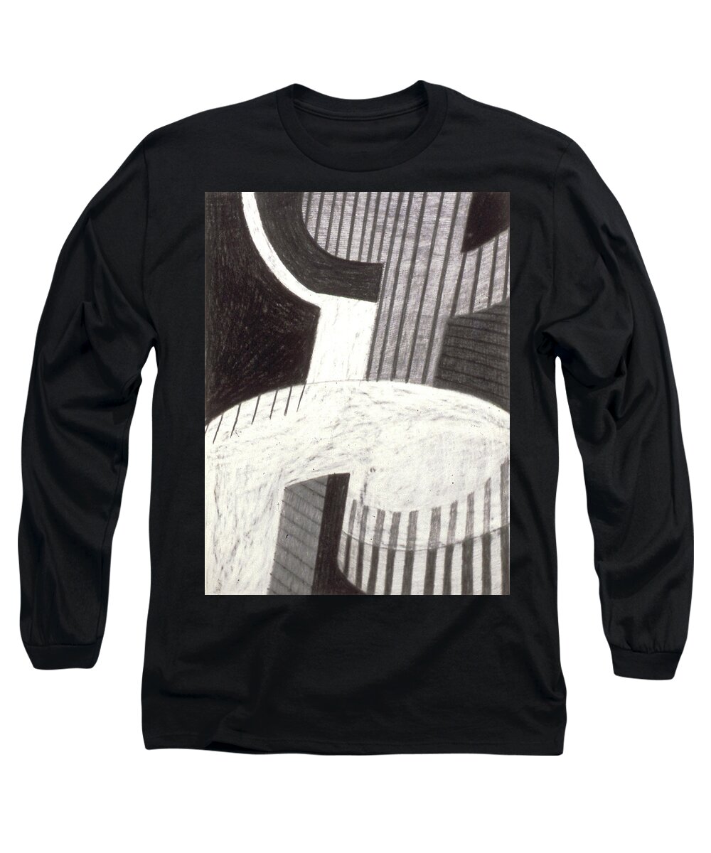 Color Field Long Sleeve T-Shirt featuring the drawing Wondering 2 by Rod Whyte