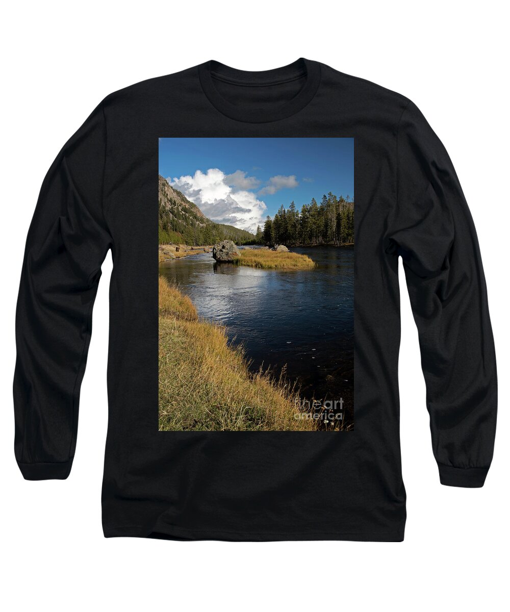 Yellowstone National Park Long Sleeve T-Shirt featuring the photograph Yellowstone Nat'l Park Madison River by Cindy Murphy - NightVisions