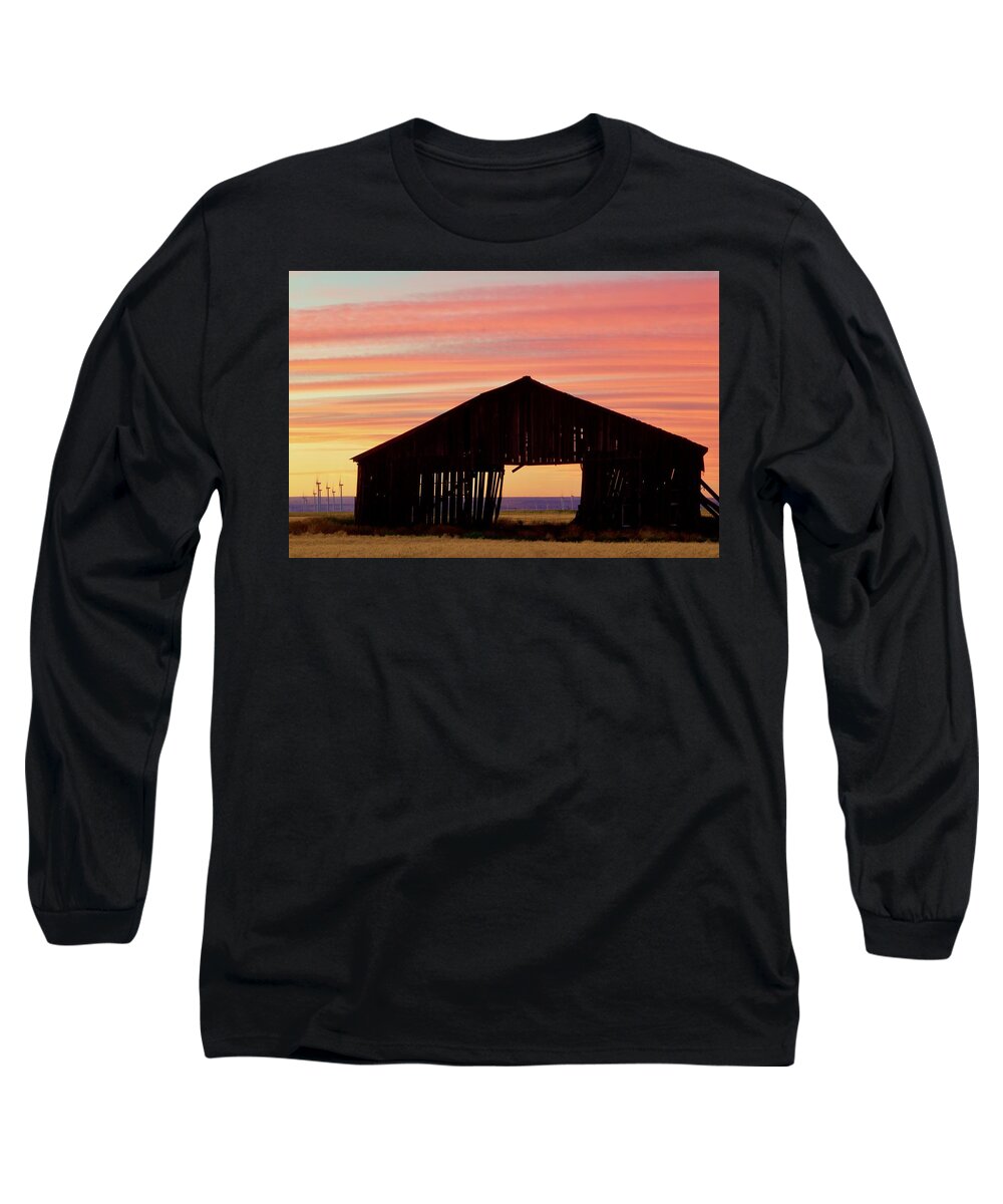 Barn Long Sleeve T-Shirt featuring the photograph Yesterday and Today at Sunset by Todd Kreuter