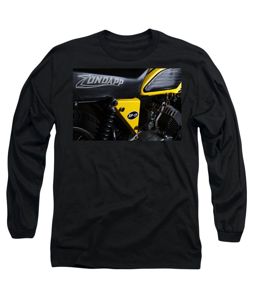Zundapp Long Sleeve T-Shirt featuring the photograph Classic Zundapp bike XF-17 side view by Angelo DeVal