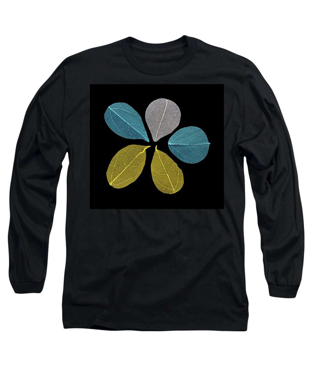 Leaves Long Sleeve T-Shirt featuring the photograph A Gathering Of Colorful Leaves by Gary Slawsky