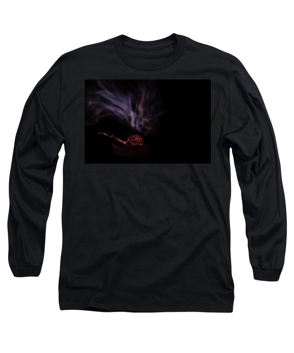 Aroma Long Sleeve T-Shirt featuring the photograph A Pipe by Bill Chizek