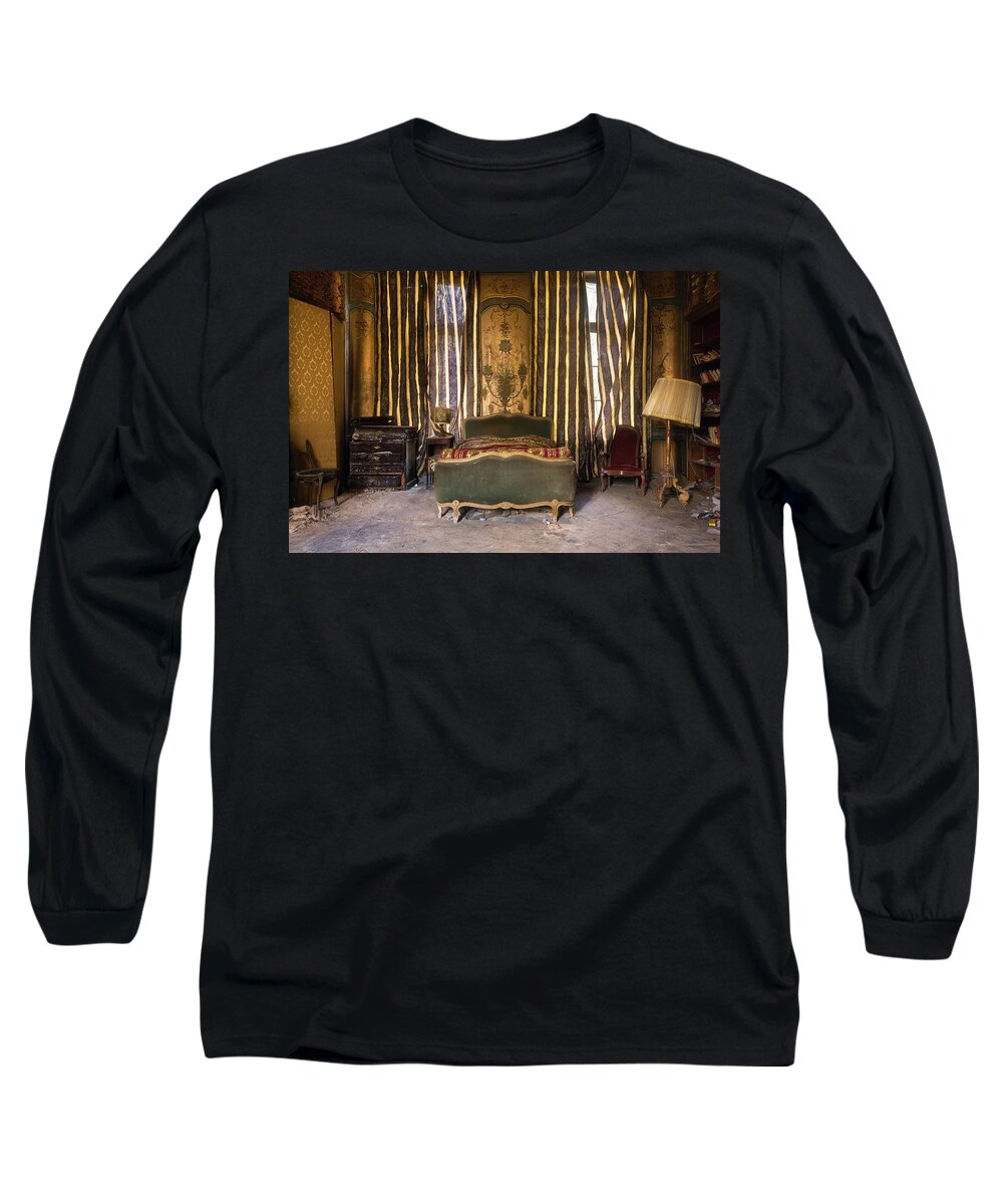 Abandoned Long Sleeve T-Shirt featuring the photograph Abandoned Bedroom by Roman Robroek