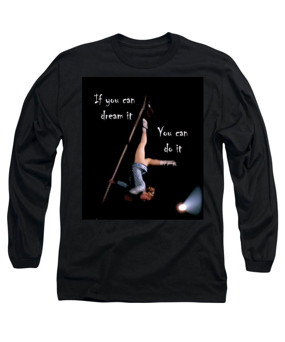 Inspirational Long Sleeve T-Shirt featuring the photograph Aerial acrobat by Jon Delorme