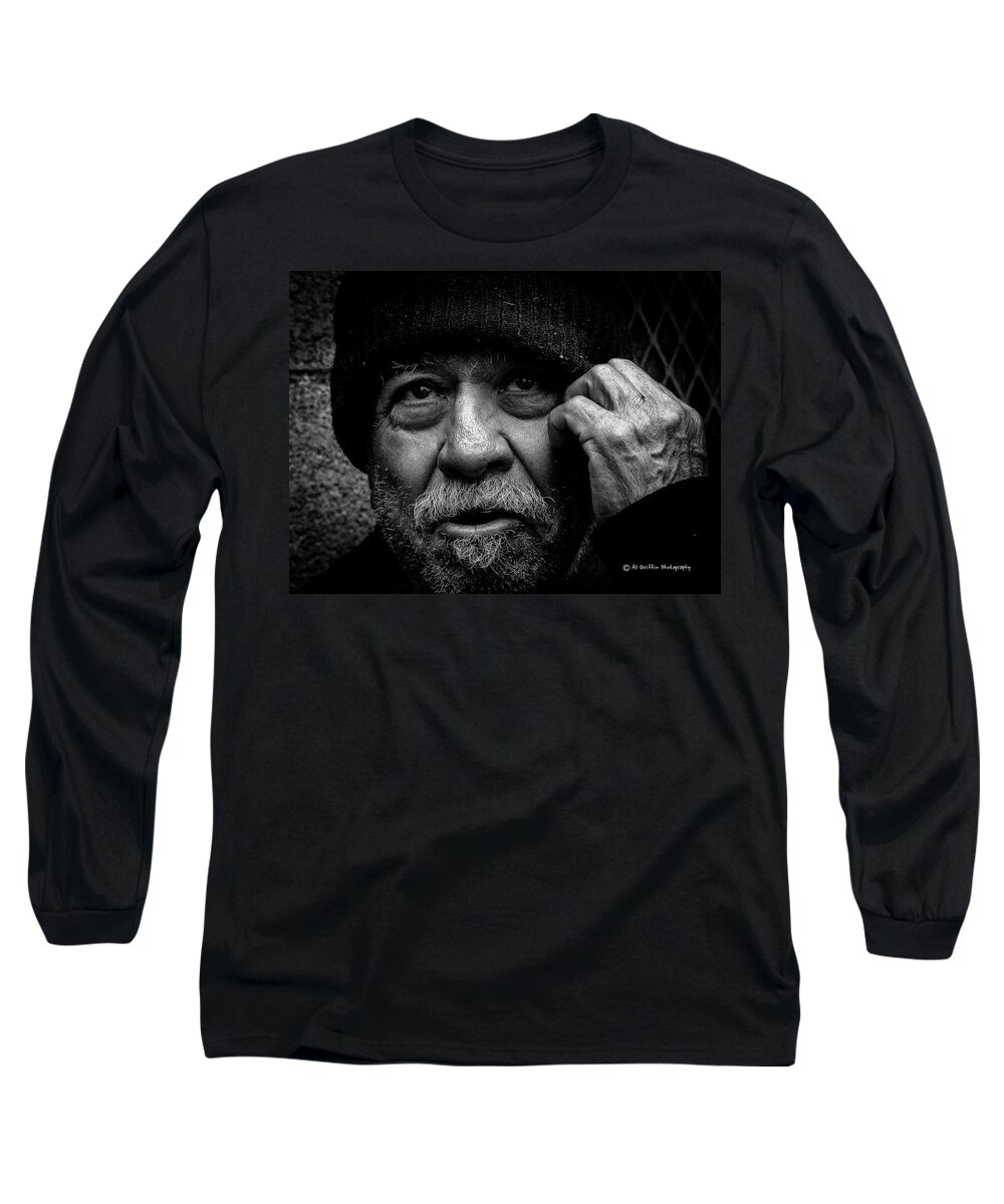 Homeless Long Sleeve T-Shirt featuring the photograph Alphonso by Al Griffin