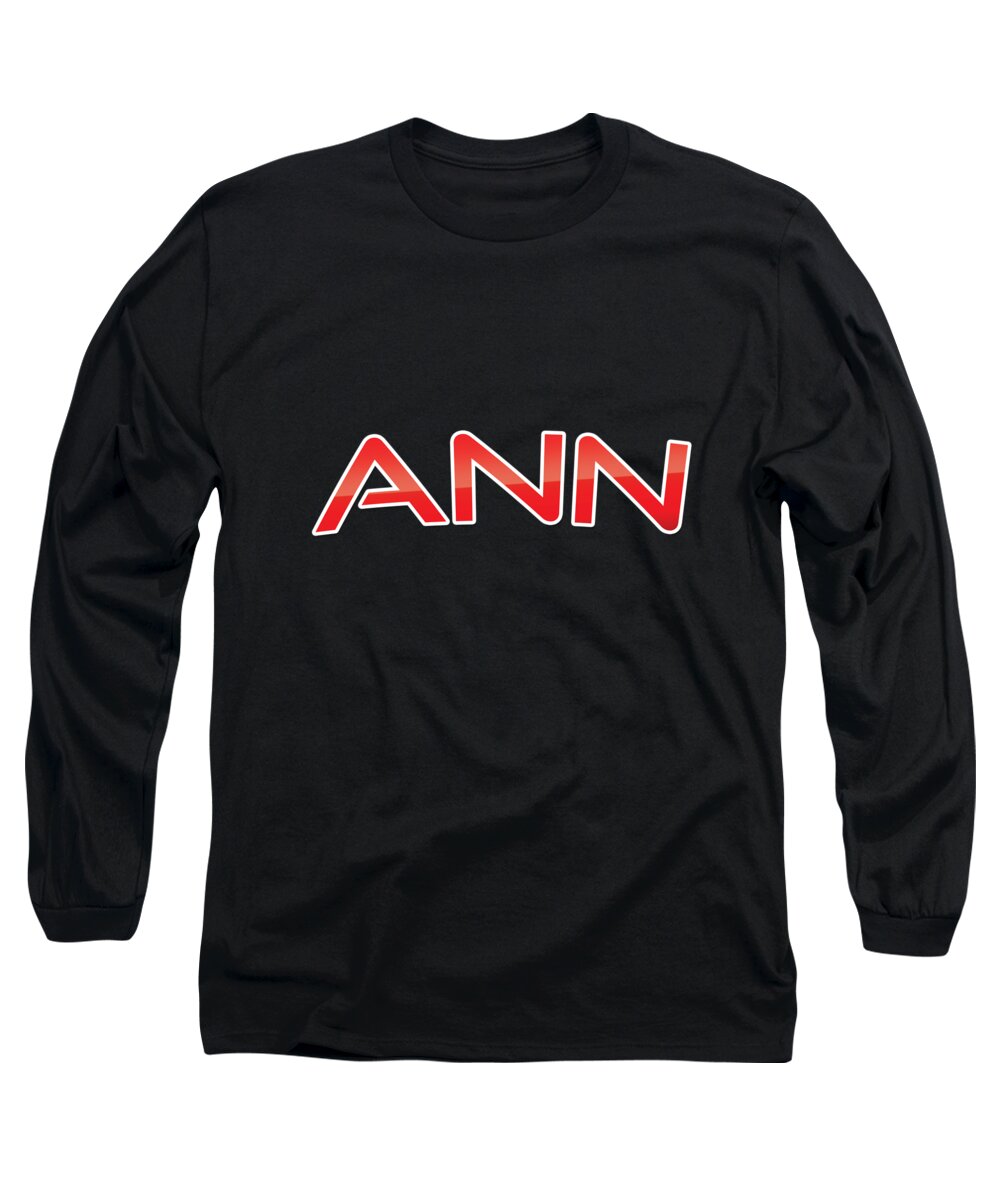 Ann Long Sleeve T-Shirt featuring the digital art Ann by TintoDesigns