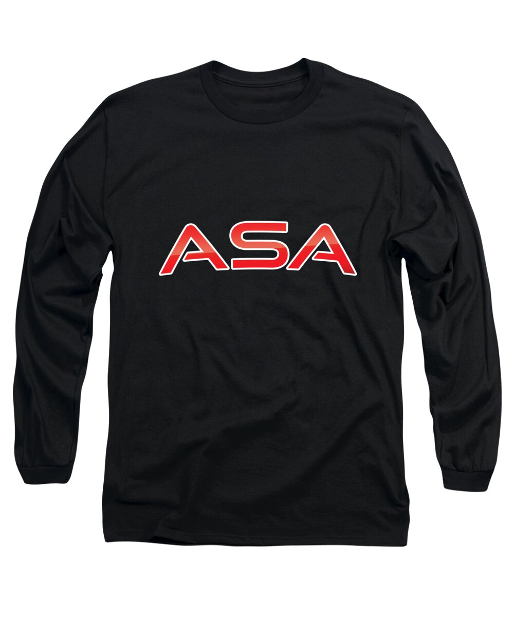 Asa Long Sleeve T-Shirt featuring the digital art Asa by TintoDesigns