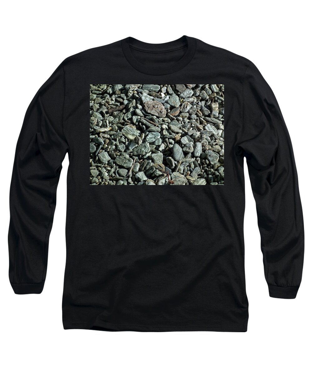 Beach Long Sleeve T-Shirt featuring the photograph Beach stones by Martin Smith